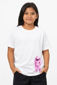 Image 1 of "WILDSTYE" YOUTH TEE - WHITE/PINK