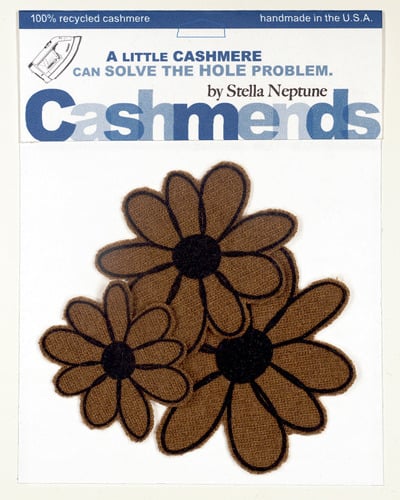 Image of Iron-on Cashmere Flowers - Brown