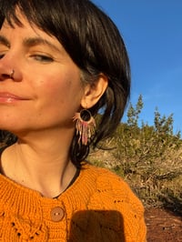 Image 2 of Boucles d’oreilles « Totem » rouge et vert