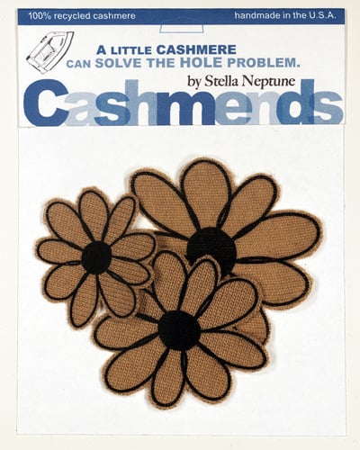 Image of Iron-on Cashmere Flowers - Camel