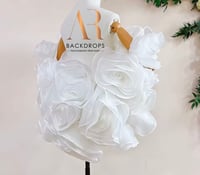 Image 1 of 3D organnza rose cape with detachable train 