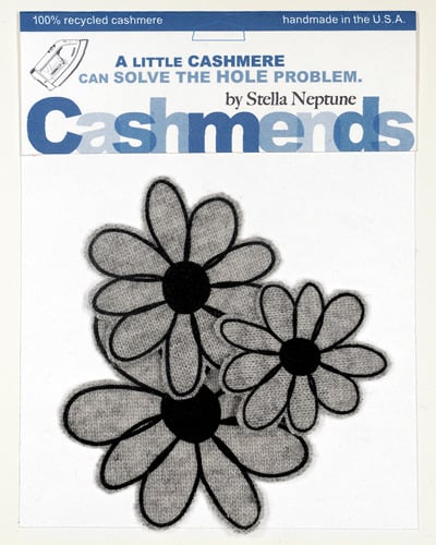 Image of Iron-on Cashmere Flowers - Light Gray