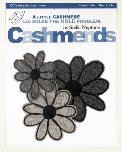 Image of Iron-on Cashmere Flowers - Triple Gray