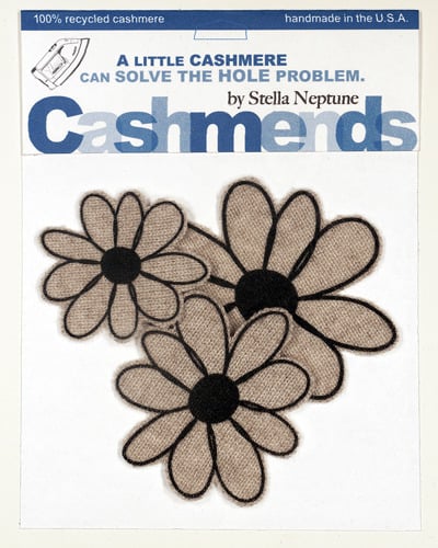 Image of Iron-on Cashmere Flowers - Oatmeal