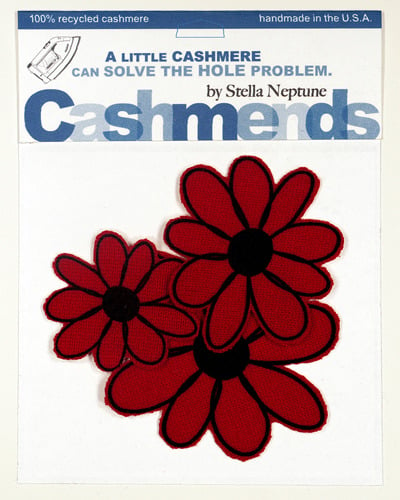 Image of Iron-on Cashmere Flowers - Brick Red