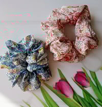 Silk Floral Scrunchie 