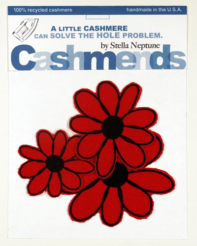 Image of Iron-on Cashmere Flowers - Tomato Red