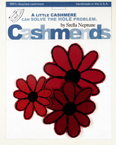 Image of Iron-on Cashmere Flowers - Triple Red