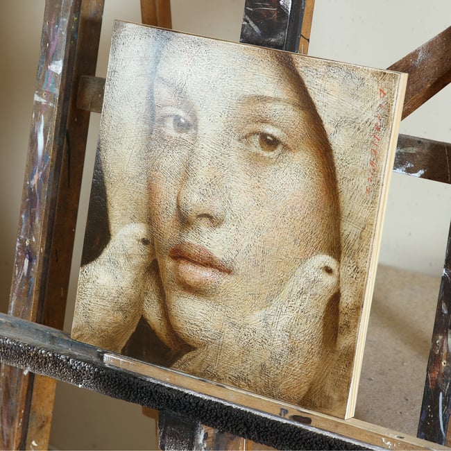 "Woman with birds "
