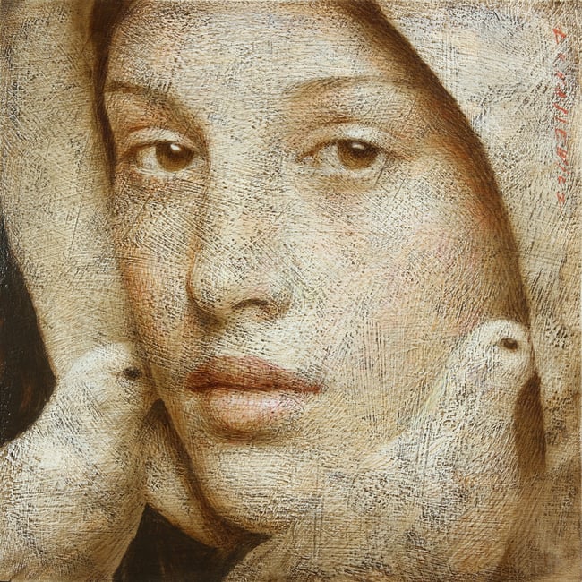 "Woman with birds "
