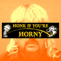 HORNY - BUMPER STICKER