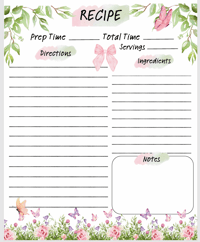 Handmade Recipe Notepad, gift, notes, ingredients, food, meals, cook, cooking, kitchen, dinner