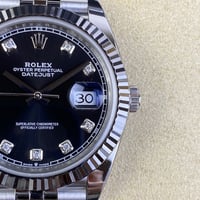 Image 2 of Rolex Datejust - Nero diamanti acciaio