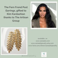 Image 1 of Fern Frond Post Earrings, Gifted to Kim Kardashian and Emily Blunt