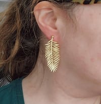 Image 7 of Fern Frond Post Earrings, Gifted to Kim Kardashian and Emily Blunt