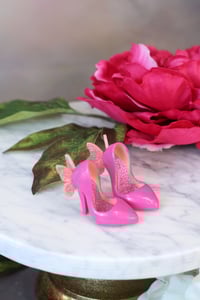 Image 1 of Copy of Handmade Shoes for MiniFee – for High-Heeled Feet (Kill-Heeled Feet) red flowers