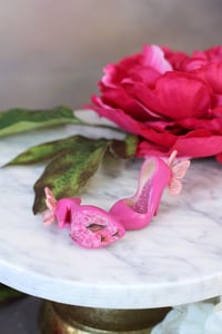 Image 3 of Copy of Handmade Shoes for MiniFee – for High-Heeled Feet (Kill-Heeled Feet) red flowers