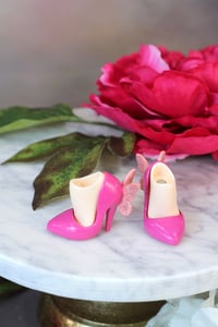 Image 4 of Copy of Handmade Shoes for MiniFee – for High-Heeled Feet (Kill-Heeled Feet) red flowers