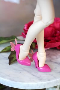 Image 5 of Copy of Handmade Shoes for MiniFee – for High-Heeled Feet (Kill-Heeled Feet) red flowers