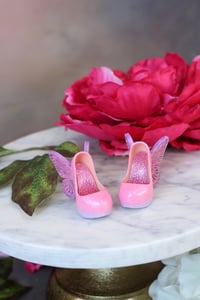 Image 3 of Copy of Handmade Shoes for MiniFee – for High-Heeled Feet (Kill-Heeled Feet) red flowers 1