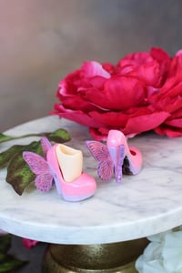 Image 4 of Copy of Handmade Shoes for MiniFee – for High-Heeled Feet (Kill-Heeled Feet) red flowers 1