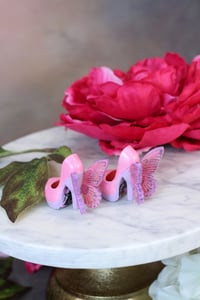 Image 5 of Copy of Handmade Shoes for MiniFee – for High-Heeled Feet (Kill-Heeled Feet) red flowers 1