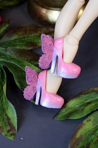 Image 1 of Copy of Handmade Shoes for MiniFee – for High-Heeled Feet (Kill-Heeled Feet) red flowers 1