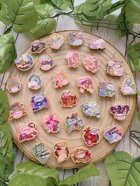 Image 2 of Fanfic tropes [Pin + Sticker & Bookmark]