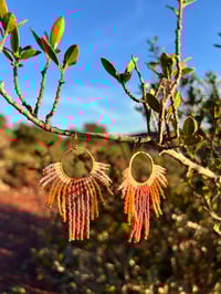 Image 1 of Boucles d’oreilles « Totem » rose argile 