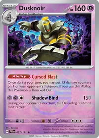 Dusknoir (Poke Ball Pattern) - SV: Prismatic Evolutions - Near Mint