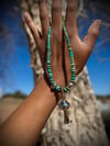 Turquoise necklace with Blossum pendant 