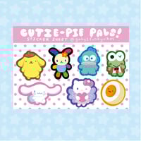 Kawaii Character-Inspired Sticker Sheet – Collectible Aesthetic Laptop Decals