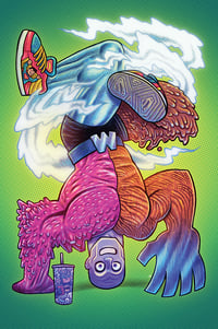 "Justice League Unlimited" #16 signed variant cover comic.