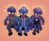 Image 1 of By order of the Peaky Spiders. Original B/W illustration and archival print.