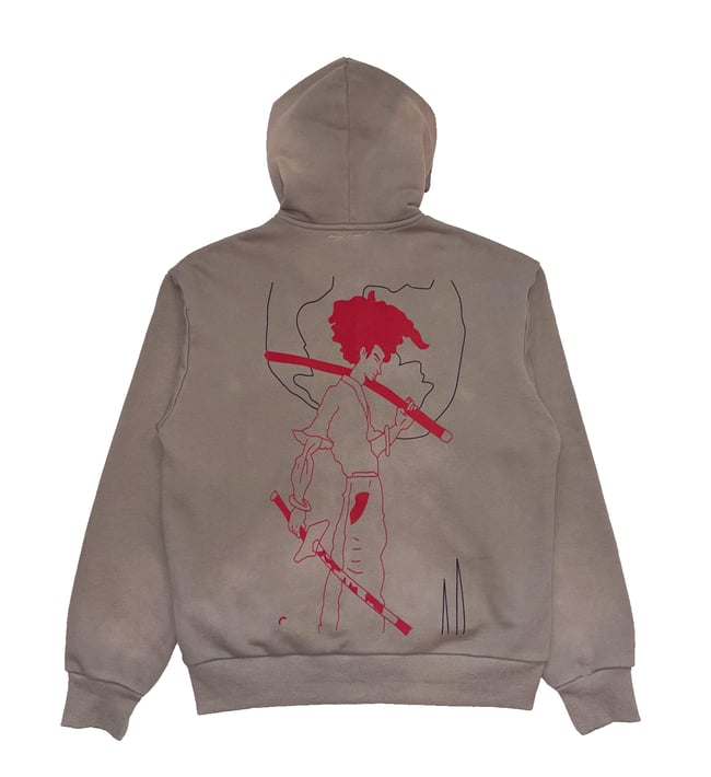 "Afro Samurai" Desert Zip-Up Hoodie