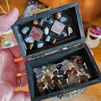 Image 4 of Manifestation Box for Charging, Spellwork and Intention Setting - Mirror and Crystal Chips