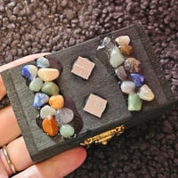 Image 6 of Manifestation Box for Charging, Spellwork and Intention Setting - Mirror and Crystal Chips