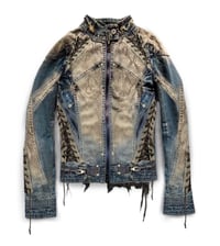 Image 1 of SS26 ‘Constrictor’ Denim Moto Jacket