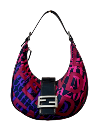Image 1 of Fendi Y2K Lettering Crescent Bag