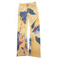 Image 1 of Vintage Roberto Cavalli Denim and Suede pants