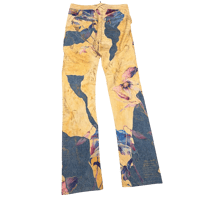 Image 2 of Vintage Roberto Cavalli Denim and Suede pants