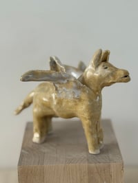 Image 2 of Donkey Prayer Angel: yellow white wings