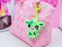 Image 2 of Chibi Zombie Cow Cute Bag Charm Plushie Accessory