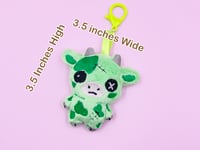 Image 3 of Chibi Zombie Cow Cute Bag Charm Plushie Accessory