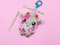 Image 3 of Mint Chibi Cow Cute Bag Charm Plushie