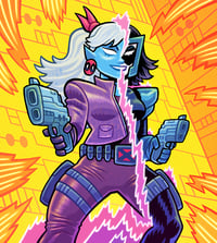 Image 1 of Copycat for Marvel SNAP! Original B/W illustration.