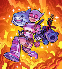 Image 1 of Gwenpool for Marvel SNAP! Original B/W illustration.