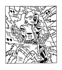 Image 2 of Copycat for Marvel SNAP! Original B/W illustration.