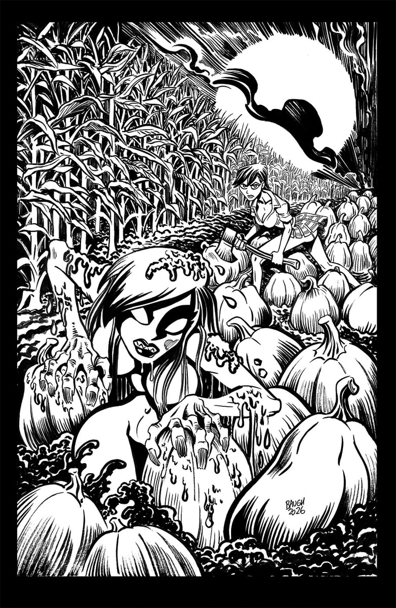 Image of 2026 ZOMBIE TRAMP vs DEAD AT 17 comic book guest cover ORIGINAL ART