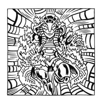 Image 2 of Cyberpunk Jocasta for Marvel SNAP! Original B/W illustration.